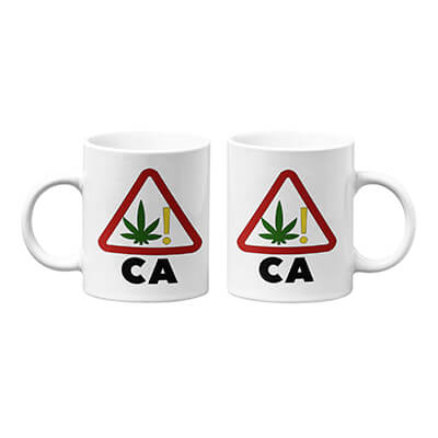 California Marijuana Warning Symbol Mug