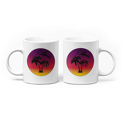California Sunset Button 01 Mug