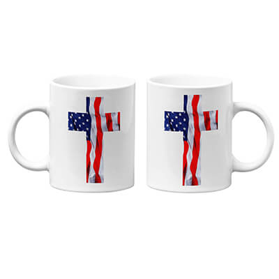 USA Flag Cross Mug