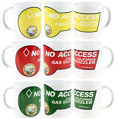 Gas Guzzler No Access California Mug