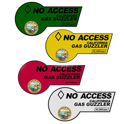 No Access - California Gas Guzzler Sticker