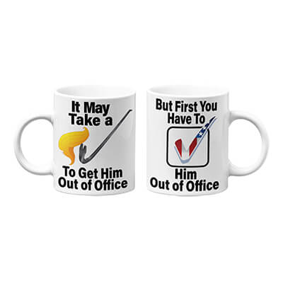 It May Take A Crowbar To Get Him Out Of Office Mug