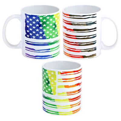 LGBTQ Distressed USA Flag Mug