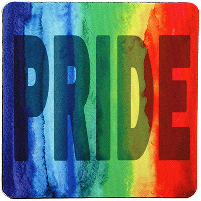 Pride Watercolor Rainbow Coaster