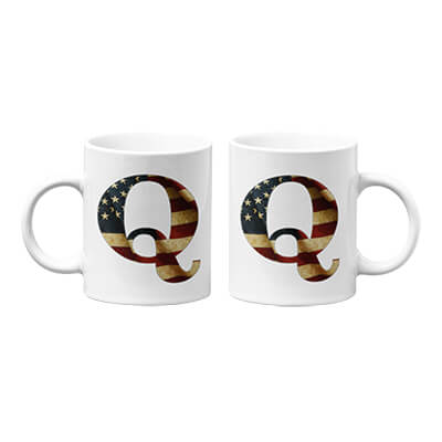 Q - USA Vintage Flag Mug