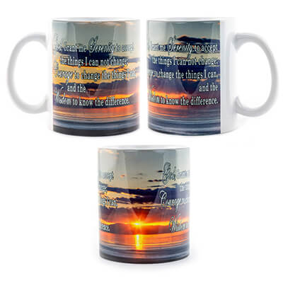 Salton Sea Sunset Serenity Prayer Mug