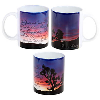Serenity Prayer Purple Sun Rise Mug