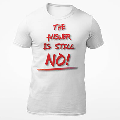 The Answer Is Still No! T-Shirt
