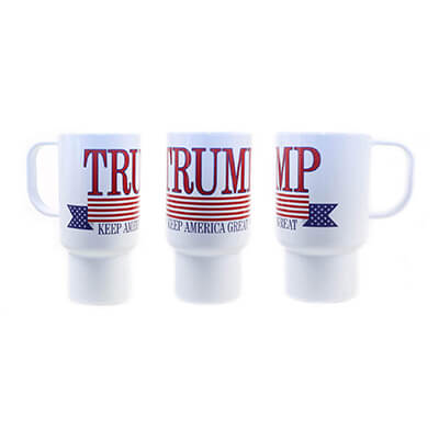 Trump Keep America Great Again with USA Flag Banner Mug