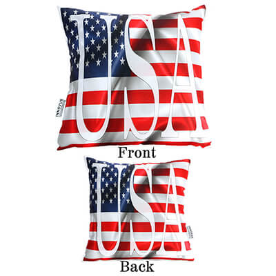 USA Flag 14in Throw Pillow