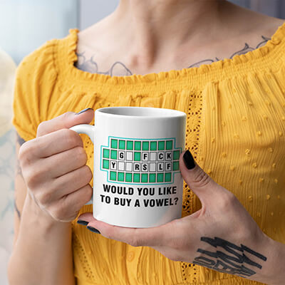 Would You Like to Buy a Vowel Mug