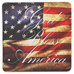 God Bless America USA Flag Coaster