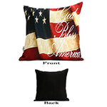 God Bless America USA Flag 14in Throw Pillow