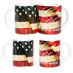 God Bless America USA Flag Mug