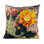 Orange Cactus Flower Throw Pillow Set