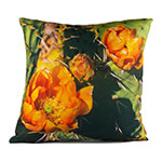 Orange Cactus Flower 14in Throw Pillow